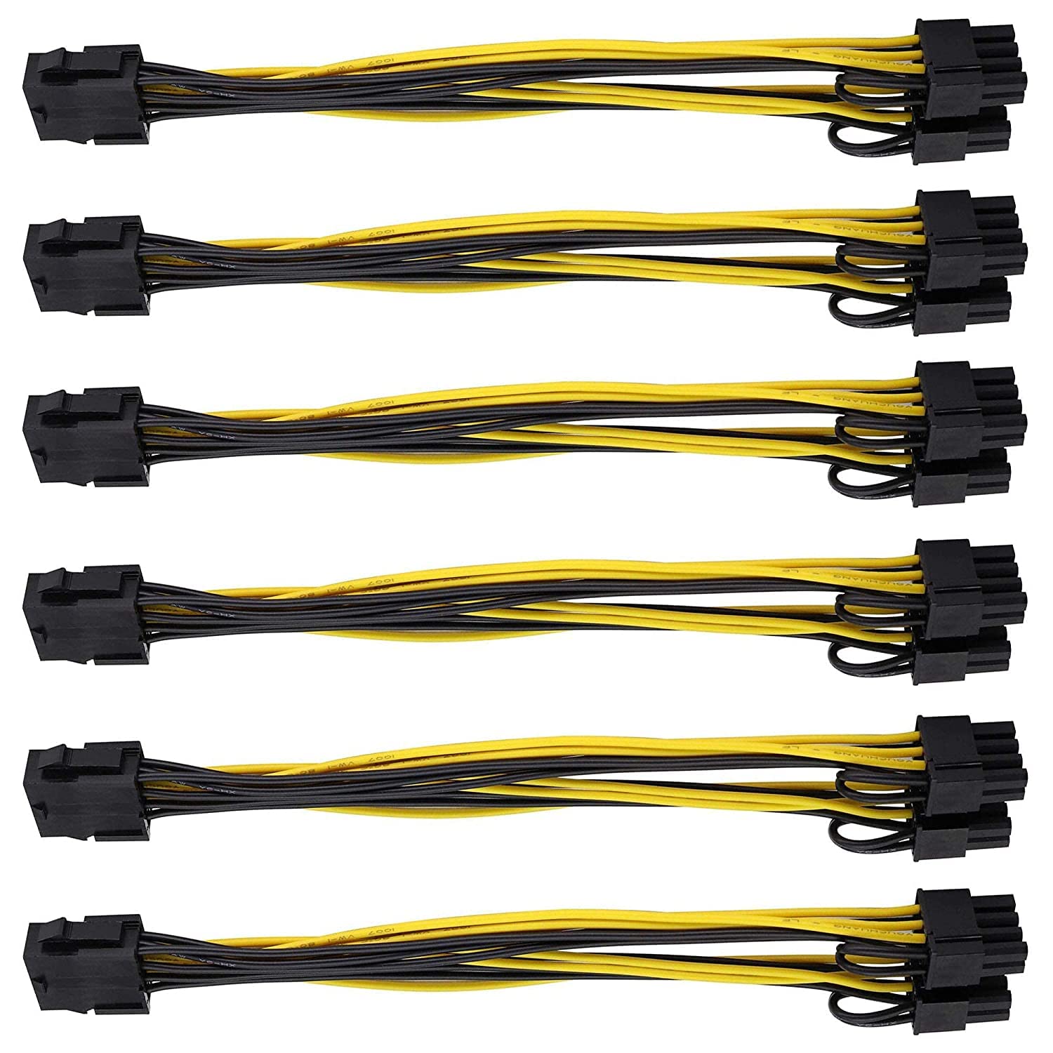 PARUHT 6-Pack, 8 Pin to Dual PCIE 8 Pin (6+2) Express Power Adapter GPU Y-Splitter Cable C8PTD8PY-6 (B09ZSDN81S) Amazon Price History, Amazon Price Tracker