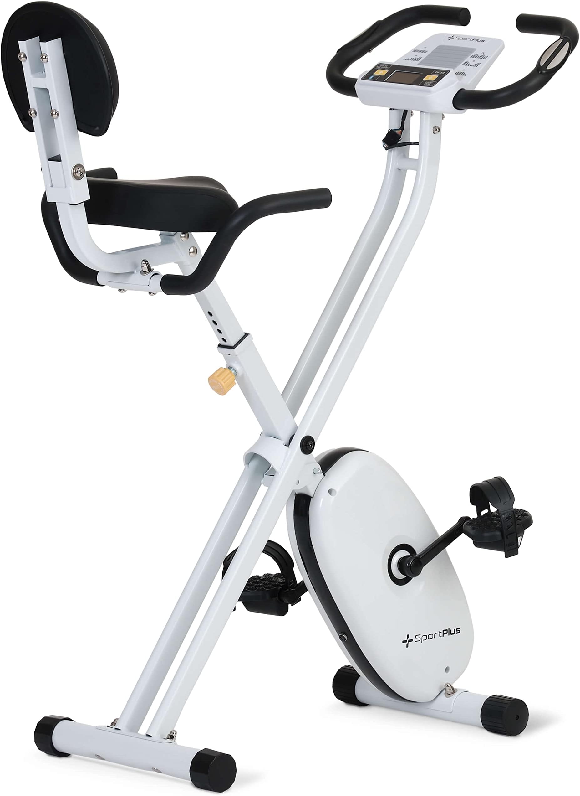 SportPlus X-Bike with Heart Rate Monitor โ Maintenance Free Magnetic Brake System with 8 Resistance Levels