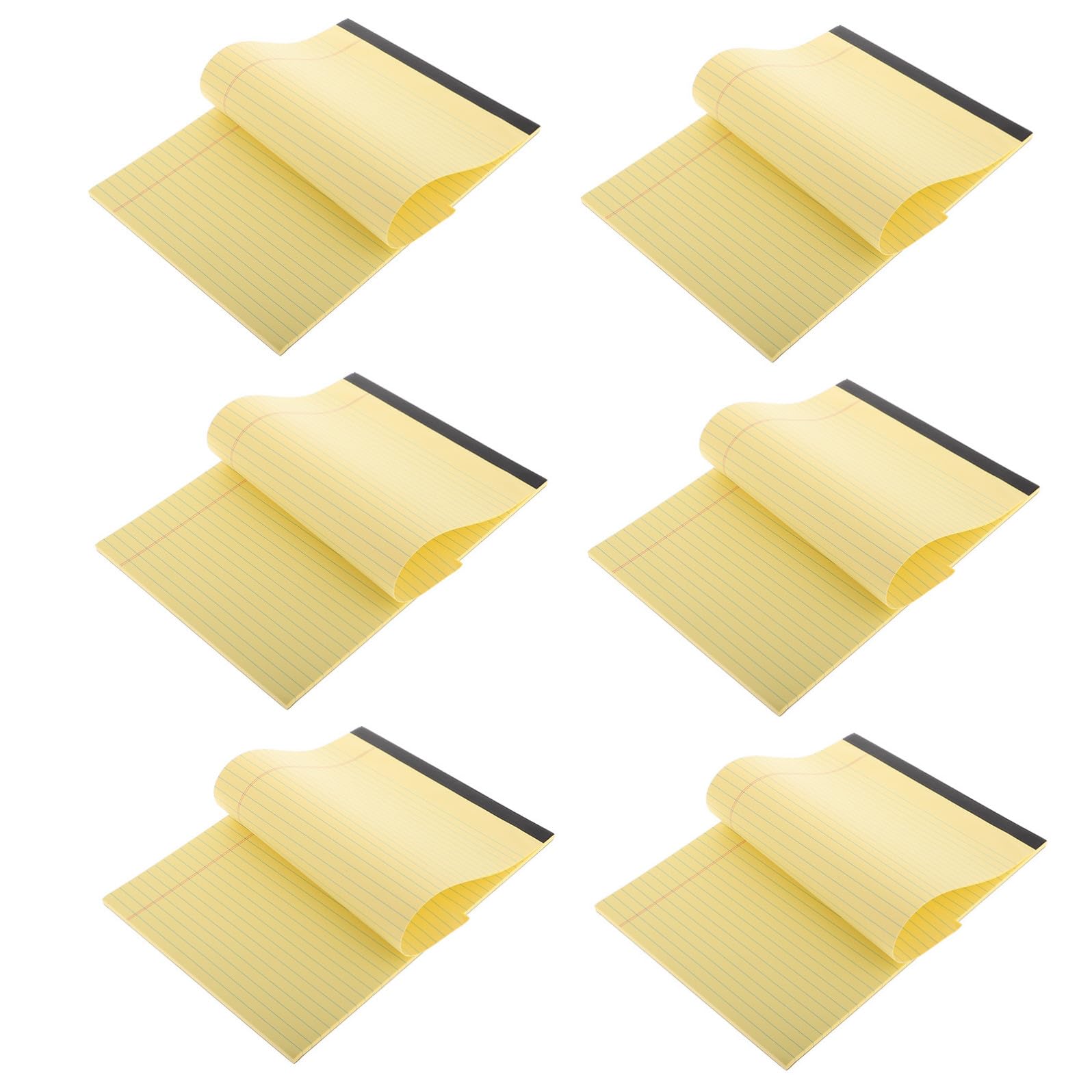 Zerodeko Blocco Note Giallo 6 Pezzi Formato A4 con Pagine e Layout Separato per Studenti e Impiego Quotidiano in Ufficio o Scuola
