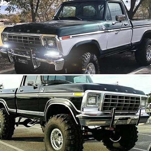 Miniatura 6 de Tonsya Para camiones Ford F-150 de 1973, 1974, 1975, 1976, 1977, 1978, 1979, Ford Bronco, luces direccionales de esquina delantera con lente ahumada