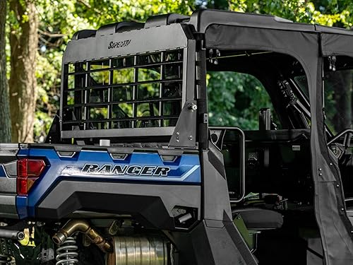 Miniatura 4 de SuperATV Headache - Soporte para parabrisas trasero para Polaris Ranger XP 1000 2017+  Capacidad de peso de 150 libras  2 posiciones  Pasadores de