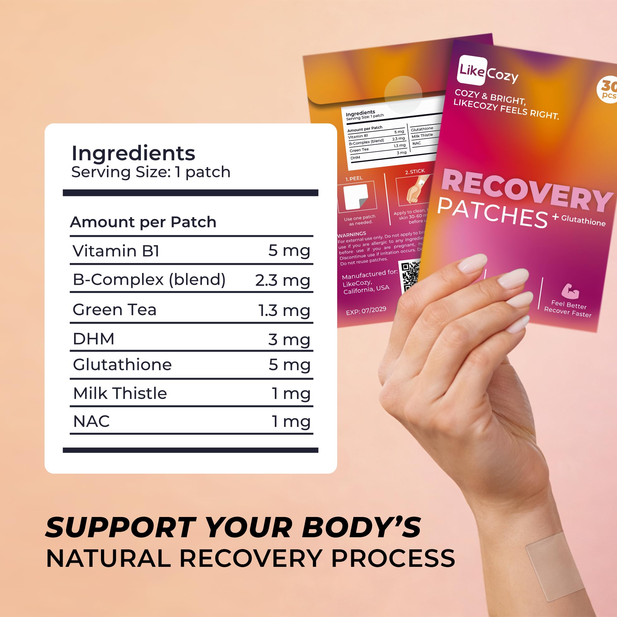 Recovery Support Patches, 30 Patches — Amazon image 4