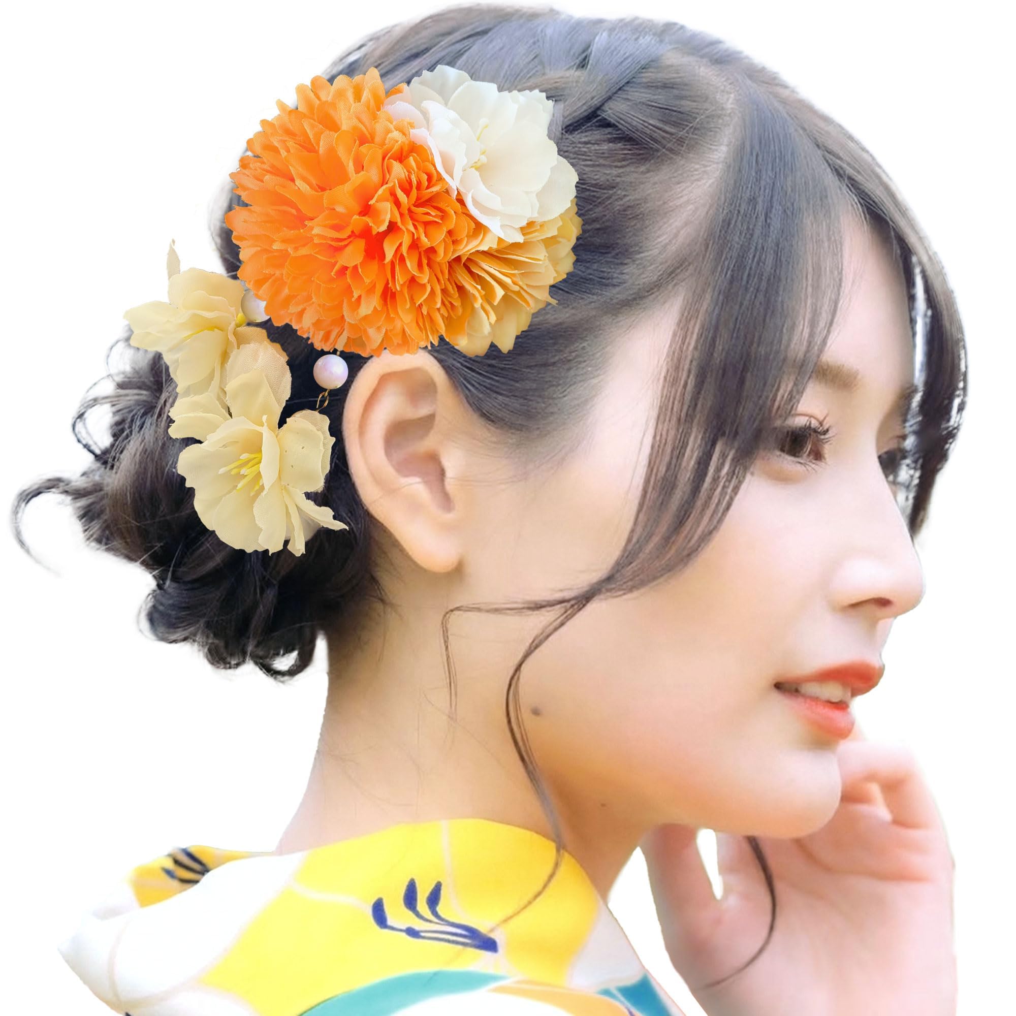 Amazon | [Baramoly]髪飾り ヘッドドレス 浴衣 着物 和装 クリップ お