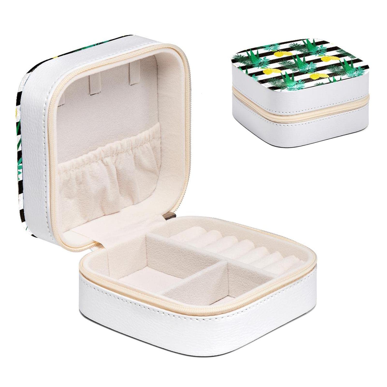 Boîte à bijoux femme et filles imprimé stripe lemon le cadeau parfait et utile