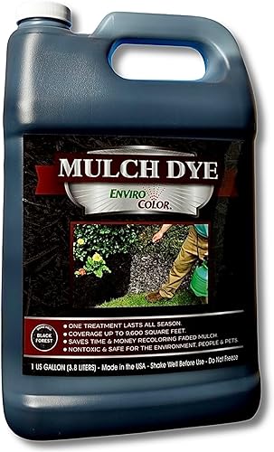 Vista 6 de EnviroColor Tinte de mantillo negro 32 oz Treats 2400 pies ² Tinte de mantillo negro, tinte de mantillo negro para paisajismo, pintura de mantillo