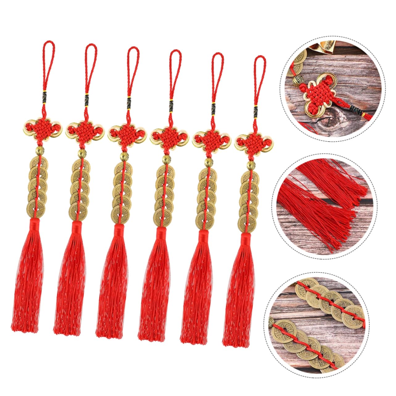 中国の幸運のコインデコレーション 中国の旧正月スネークチャーム 中国風水コイン オーナメント 幸運のコイン 中国の結び目 新年の装飾 Amazon.co.jp:  TOPPERFUN 6個結び 幸運コイン ペンダント 五帝コイン 風水グッズ 新年の装飾 春節用品 手作り結び細工 車内やオフィス ...