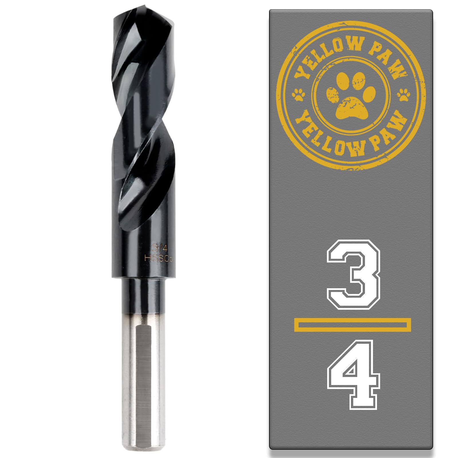 3/4 Inch Drill Bit for Metal - Industrial Grade M35 Cobalt Titanium Aluminum Nitrite - 3/4" Diameter & Total Length of 6" with Working Length of 3"