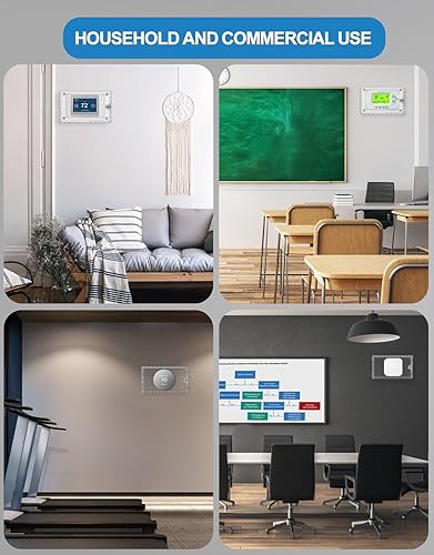 Miniatura 8 de Caja de bloqueo de termostato transparente con llave, cubierta de termostato con cerradura, caja de bloqueo de termostato de CA, caja de bloqueo