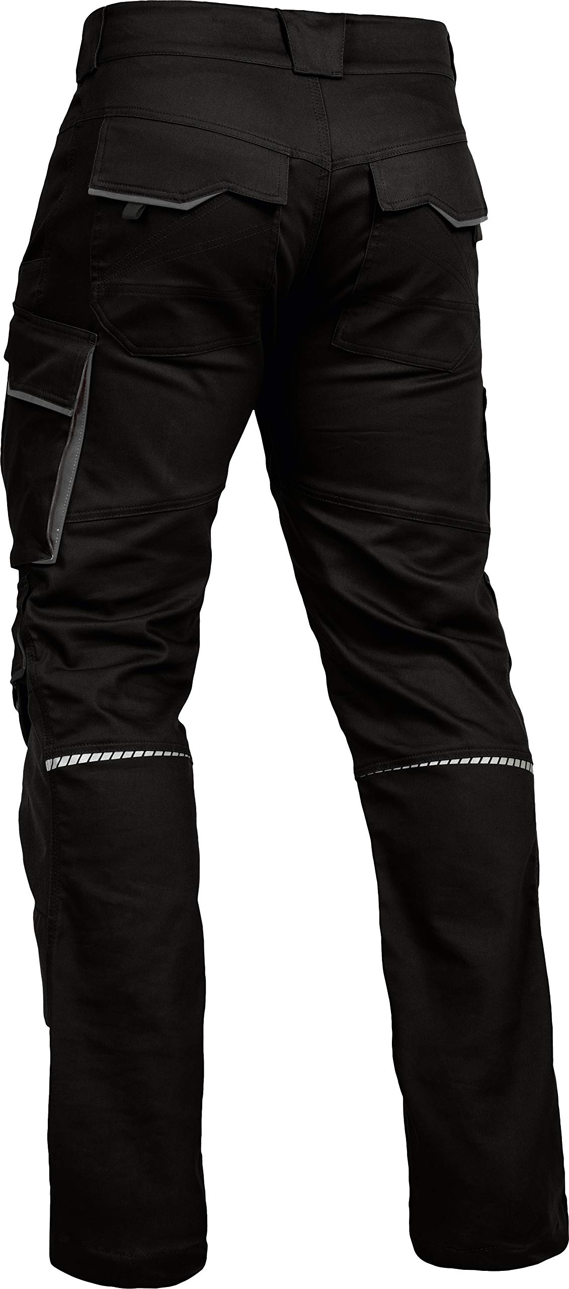 LEIB WÄCHTER Flex-Line Arbeitshose Bundhose Premium schwarz-grau mit Spandex (25)