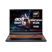 acer Nitro V 16 AI ANV16-42-R0BK Notebook Gaming, NVIDIA GeForce RTX 5060 8 GB GDDR7, Processore AMD Ryzen™ 7 260, Ram 16 GB DDR5, 1024 GB SSD, Display 16″ WUXGA IPS 180 Hz, Windows 11 Home