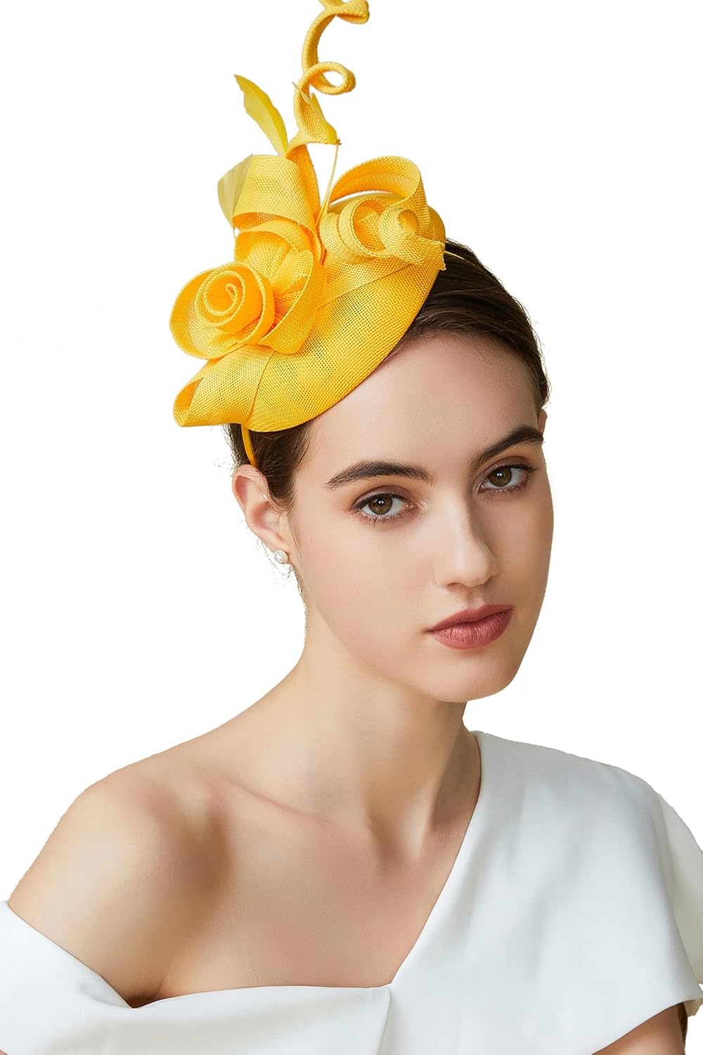 BABEYOND Fascinator Hat for Women Tea Party Kentucky Fascinator Hat Pillbox Hat Derby Peacock Feather Fascinator