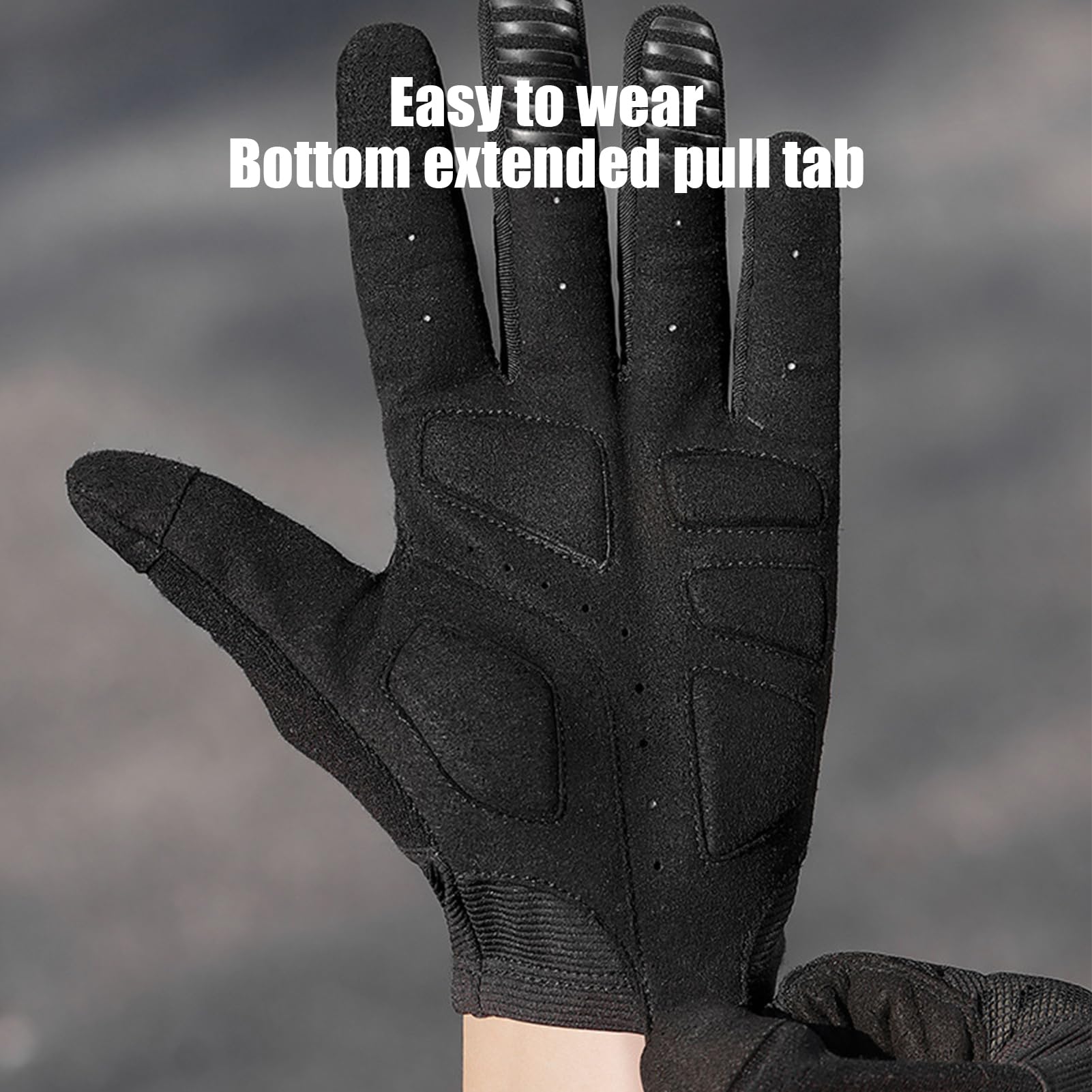 Guantes de ciclismo, guantes antideslizantes acolchados para pantalla táctil, guantes reflectantes de dedo completo para hombre, para invierno, bicicleta de carretera, ciclismo, correr, equitación