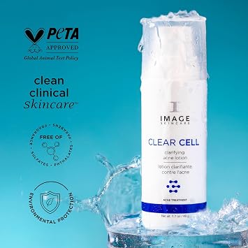 IMAGE Skincare, CLEAR CELL Clarifying Acne Lotion Treatment, 1.7 oz | with Benzoyl Peroxide, Treats and Prevents Acne Blemishes