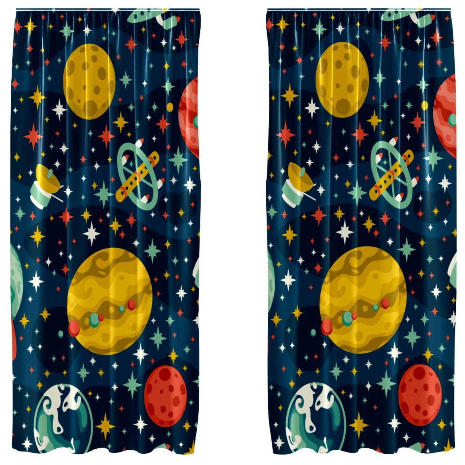 Cortinas de espacio para ventana que evitan miradas externas en el dormitorio infantil de 55x84