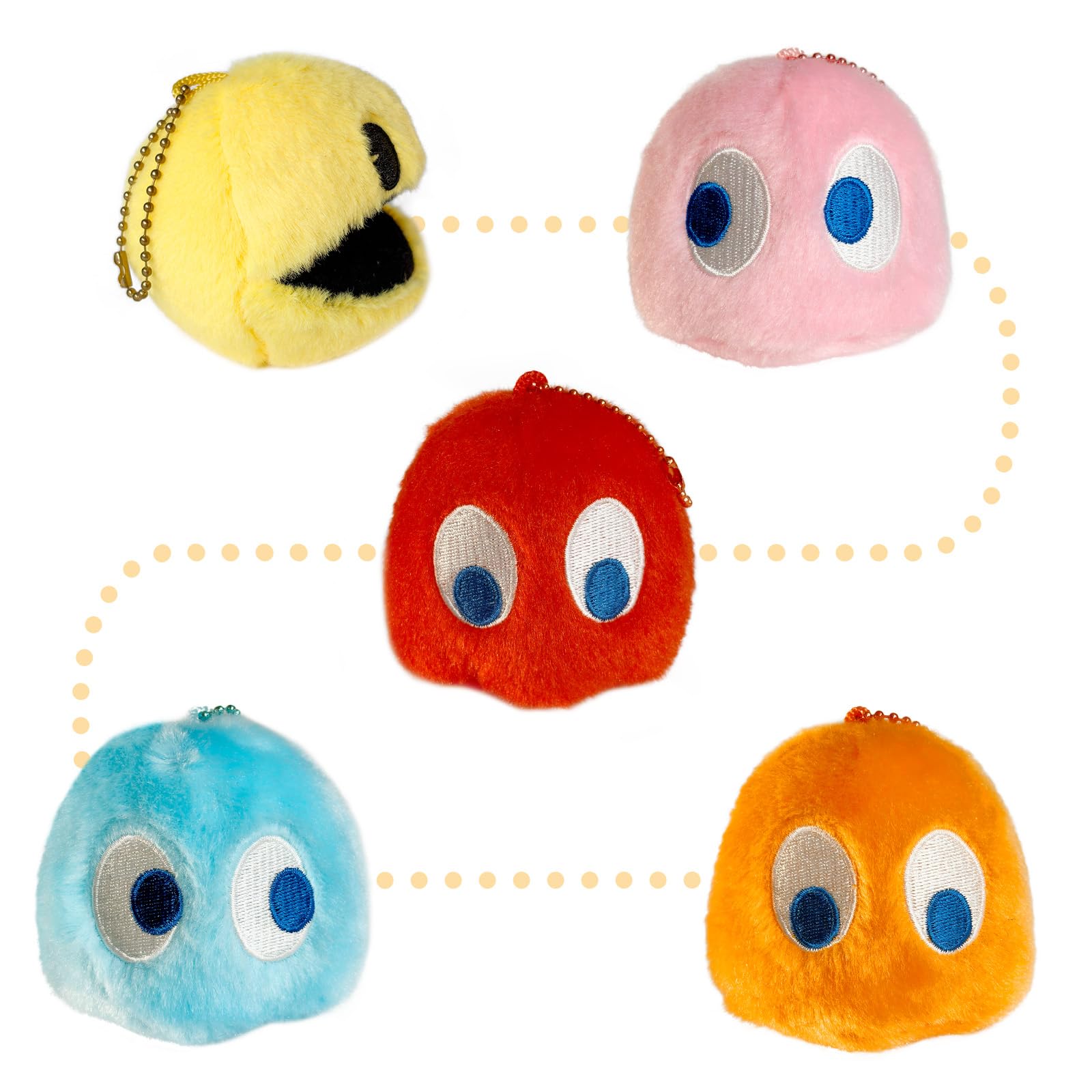 Amazon.co.jp: パックマン ぬいぐるみ キーホルダー 5個セット とても