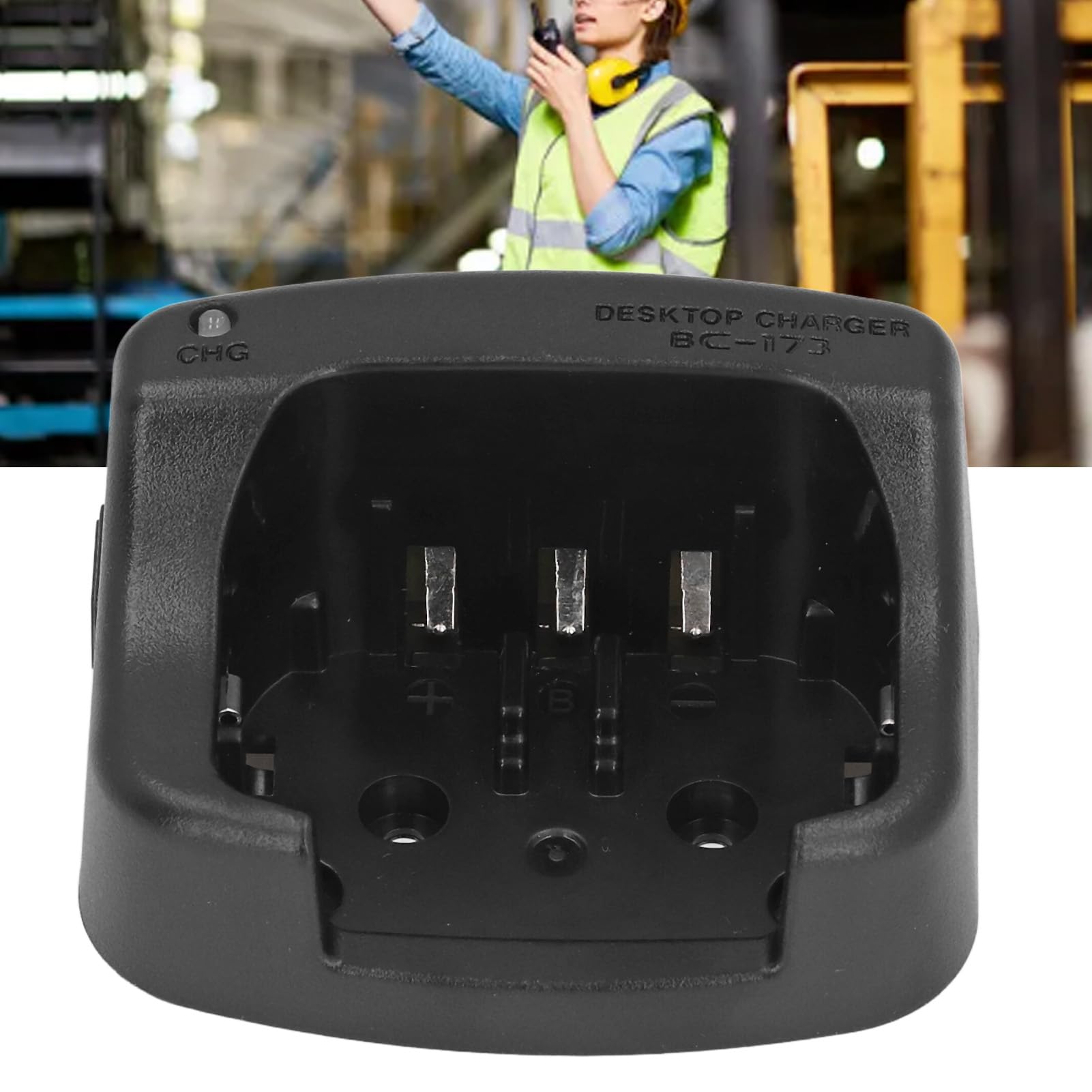 BC 173 Walkie Talkie Cargador de Escritorio Base de Disipación de Calor Rápida Base de Carga de la Batería para ICOM IC M33 (Enchufe Europeo 100‑240v)