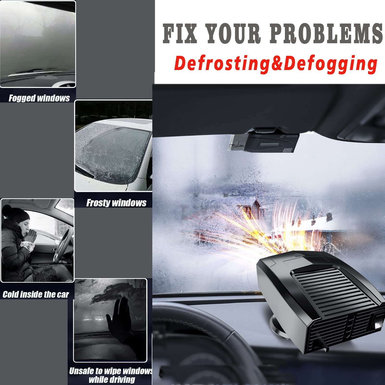 Portable Car Heater For Window Defroster Demister