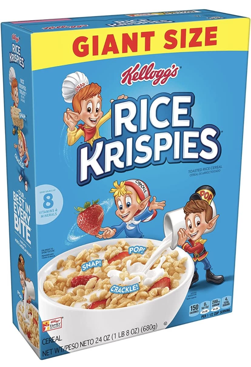 Buy Kellogg's Rice Krispies Breakfast Cereal. Kids Snacks, Marshmallow