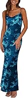 PRETTYGARDEN Women's Floral Spaghetti Strap Bodycon Maxi Dress - Stretchy Backless Summer Wedding Guest Dress 2026