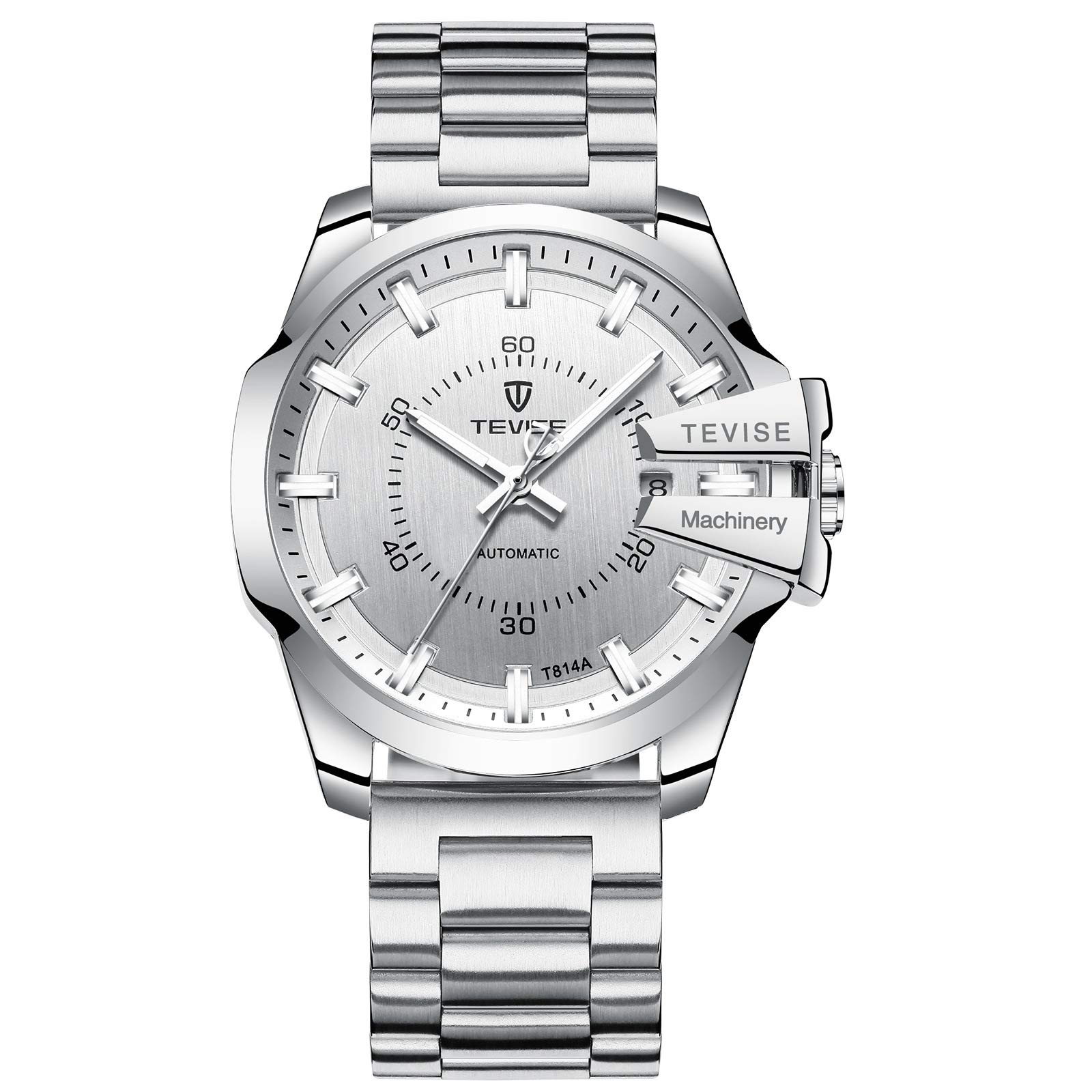 TEVISE Brand Mens Mechanical Watches Luminous Hands Automatic Watch Simple Business Wristwatch Water