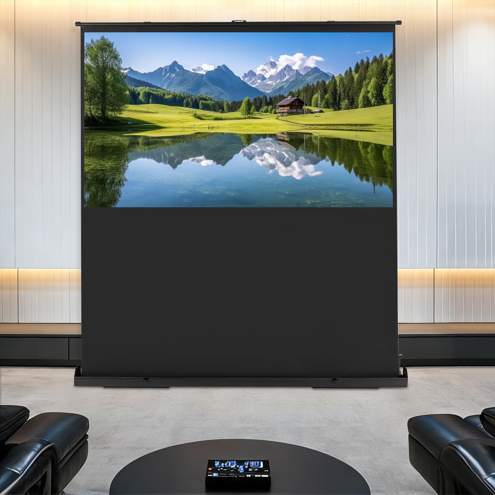 Schermo Proiezione Portatile 80 Pollici Tela 4K/8K Fibra Vetro, Proiettore Telaio Alluminio, Altezza Regolabile 100cm, Angolo 160°, Per Casa Cinema, Riunione Ufficio E Serata Esterna