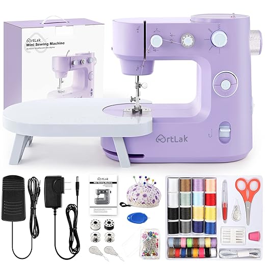 ArtLak Sewing Machines Mini, Portable Sewing Machine for Beginner with 16 Built-in Stitches and Reverse Sewing, Multi-Function Mending Machine Small with Accessory Kit Pedal for Family Children's Day