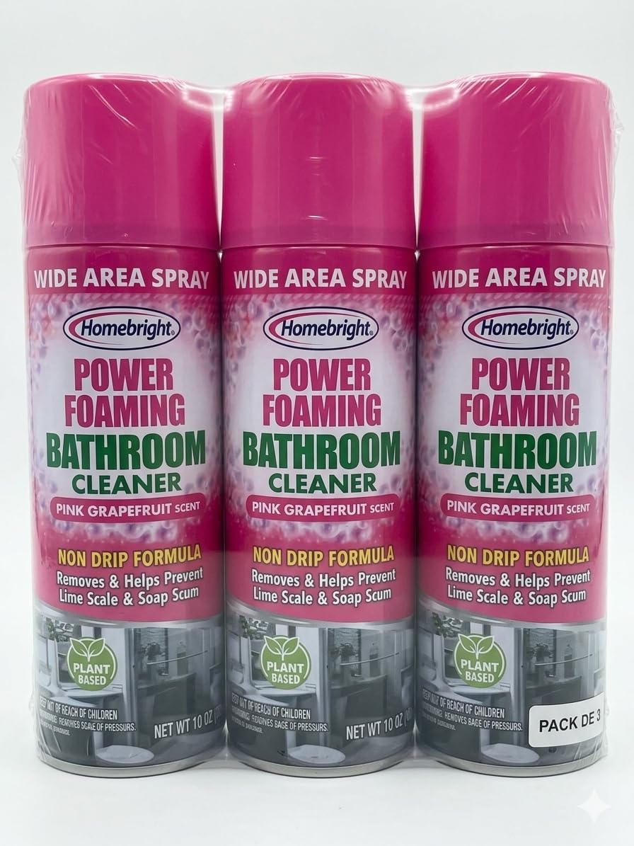Amazon.com: Homebright Power Foaming Bathroom Cleaner, Pink