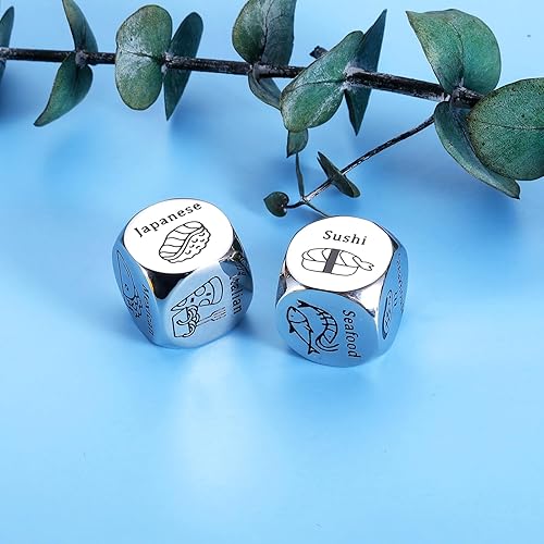 Miniatura 3 de Regalo de aniversario para una cita nocturna para pareja, decisión de comida, 2 dados para él, novia, novio, cumpleaños, día de San Valentín, regalo
