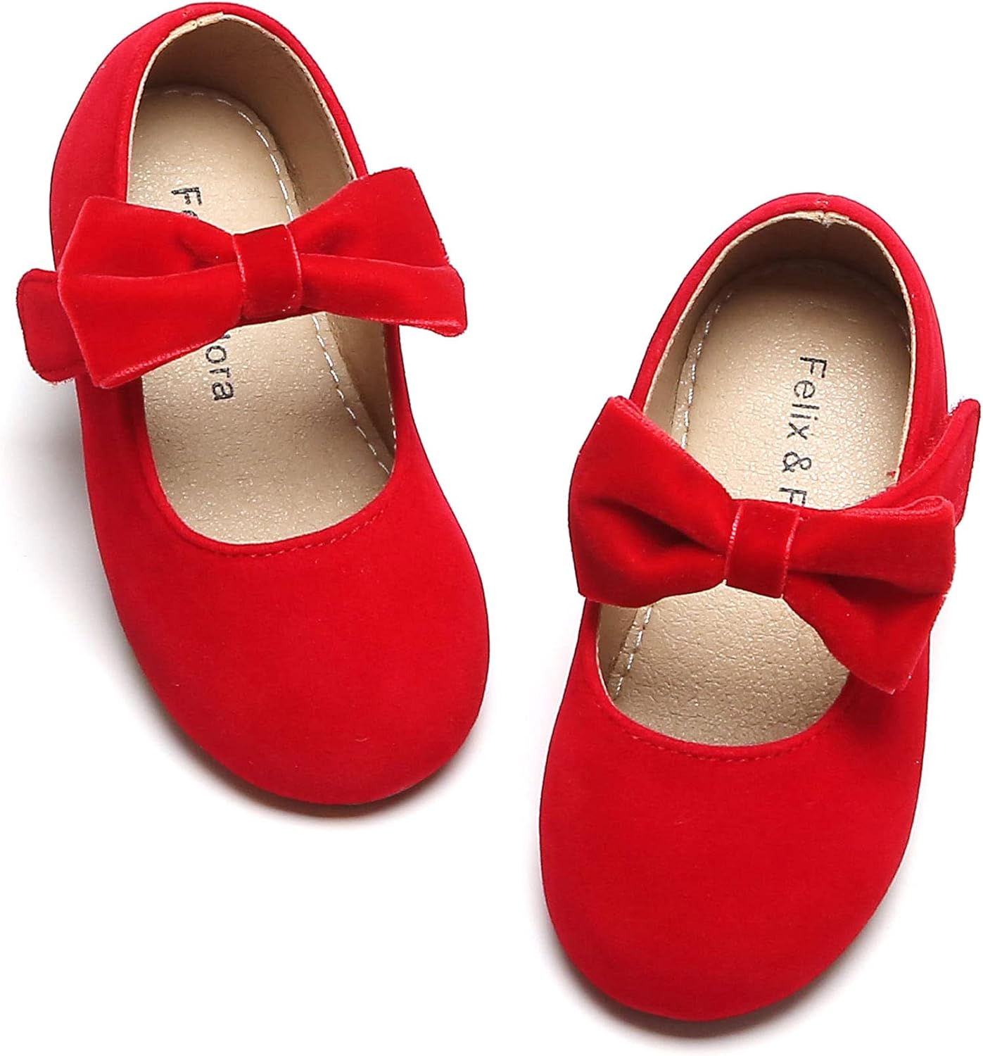 Felix & Flora Toddler Little Girls Dress Shoes - Flower Girls Mary Jane Flats Ballet Shoes Party Wedding