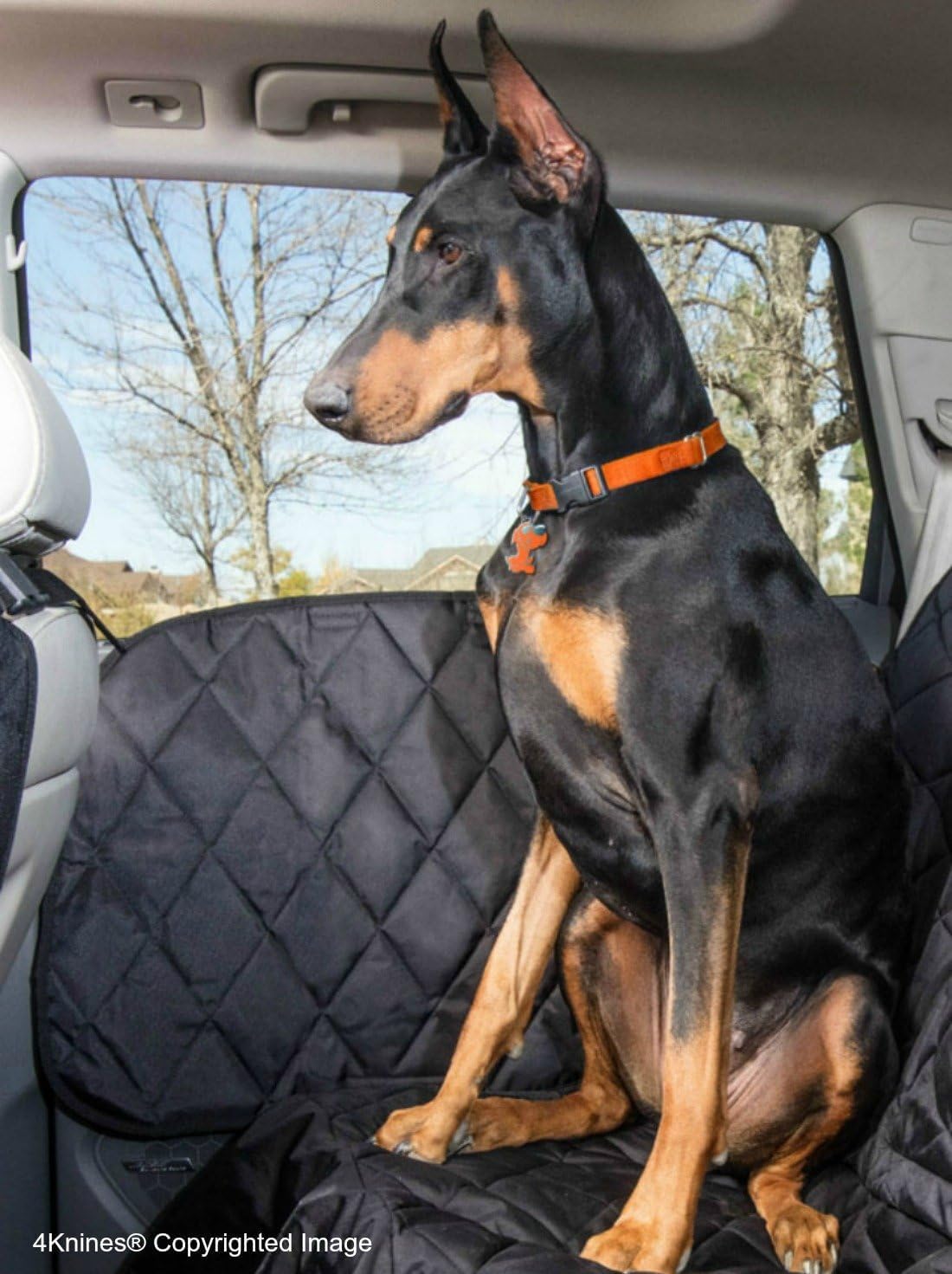 4Knines Car Door Protector for Dogs – Dog Door Cover for Cars, Trucks & SUVs – Set of 2 Guards – Durable, Scratch-Resistant, and Easy to Install – USA-Based Company – One for Each Side (Grey)