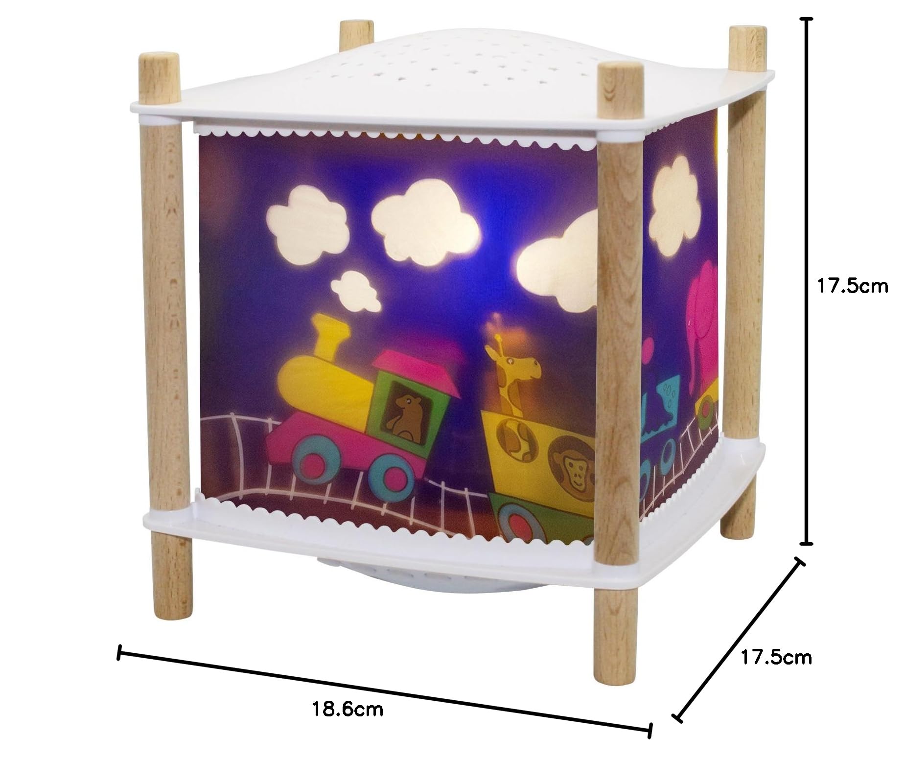 Trousselier 6260043 Magisches Nachtlicht mit Musik, Kinder Schlaflicht Zug, Einschlafhilfe mit Schreidetektor, Laterne ReVOLUTION 2.0