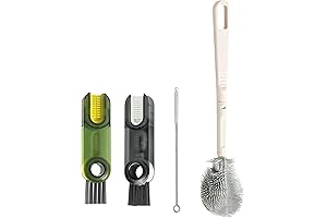 3in1 Versatile Travel Bottle Brush Kit: The Ultimate Cleaning Solution for Bottles,...