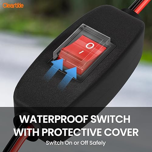 Miniatura 5 de Cleartide Bomba de transferencia de agua de 12 V CC, 110 HP 330 GPH Bomba de agua eléctrica con kit de manguera de succión de 6 pies, bomba de agua