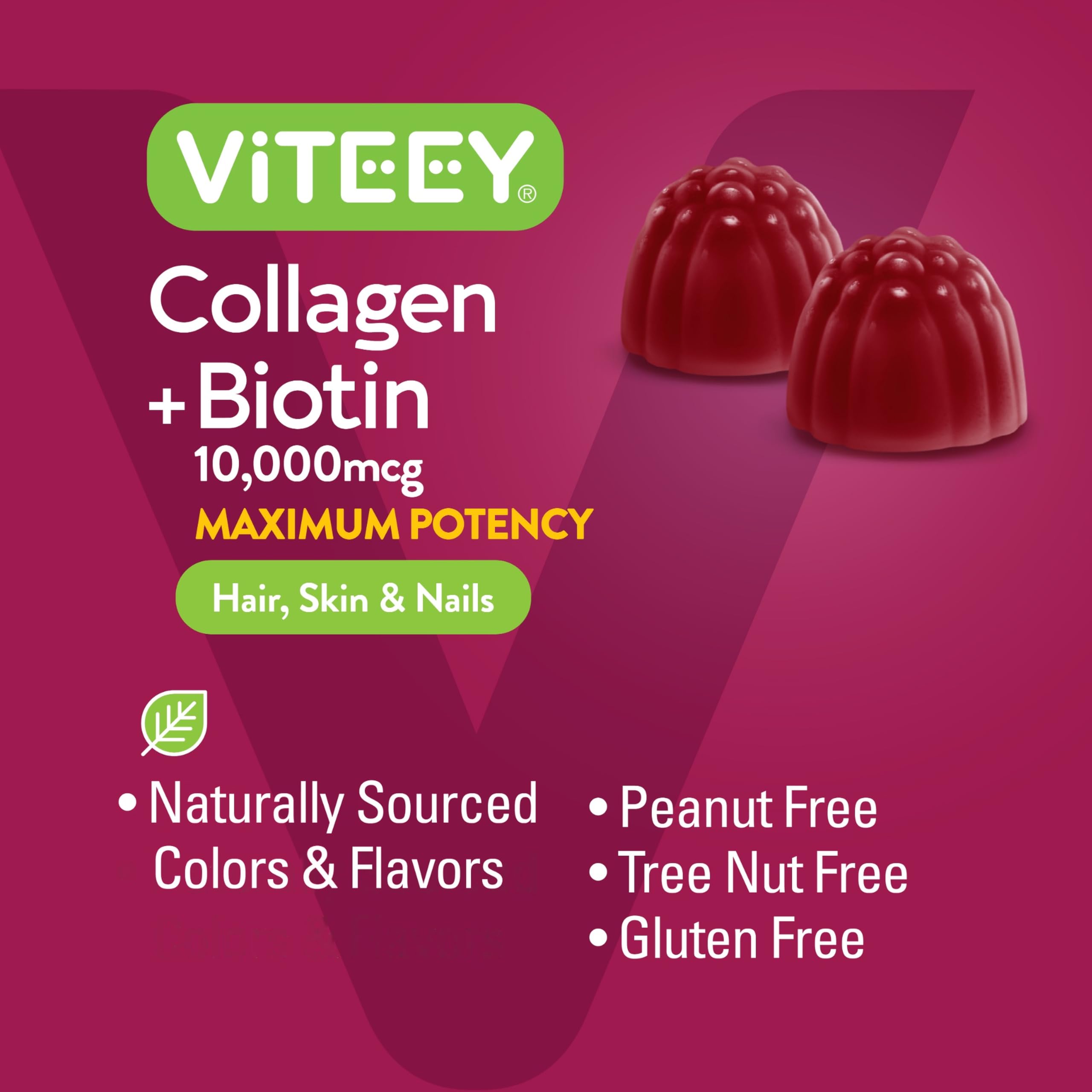 Viteey Collagen Gummies with Biotin Gummies — Amazon image 5