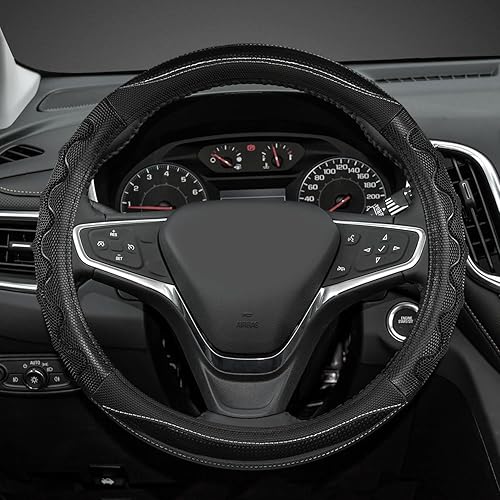 Miniatura 2 de Funda para volante GIANT PANDA para Chevy Silverado - Funda para volante de coche para Chevrolet Colorado Tahoe - Negro