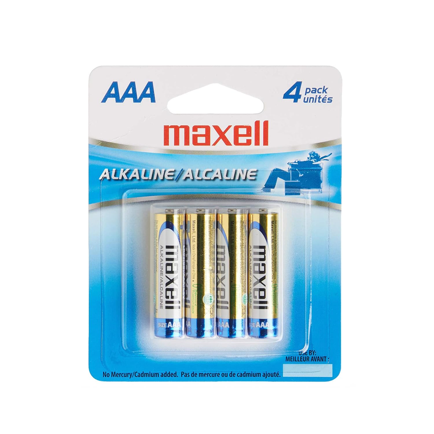 MAXELL 723865 Ready-to-go Long Lasting and Reliable Alkaline AAA Battery 4 Count Pack of 1