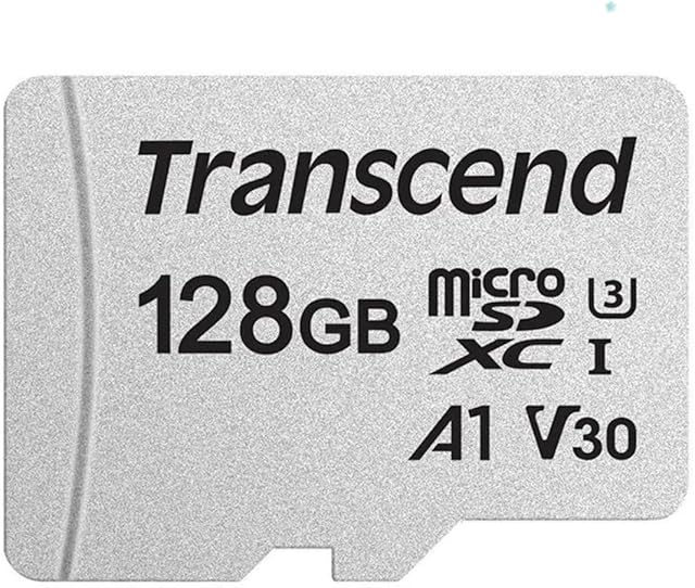 Transcend Highspeed 128 GB micro SDXC/SDHC karta pamięci (do smartfonów itp. i aparatów cyfrowych) / 4K, U3, V30, A1, UHS-I  TS128GUSD300S-A (z adapterem)