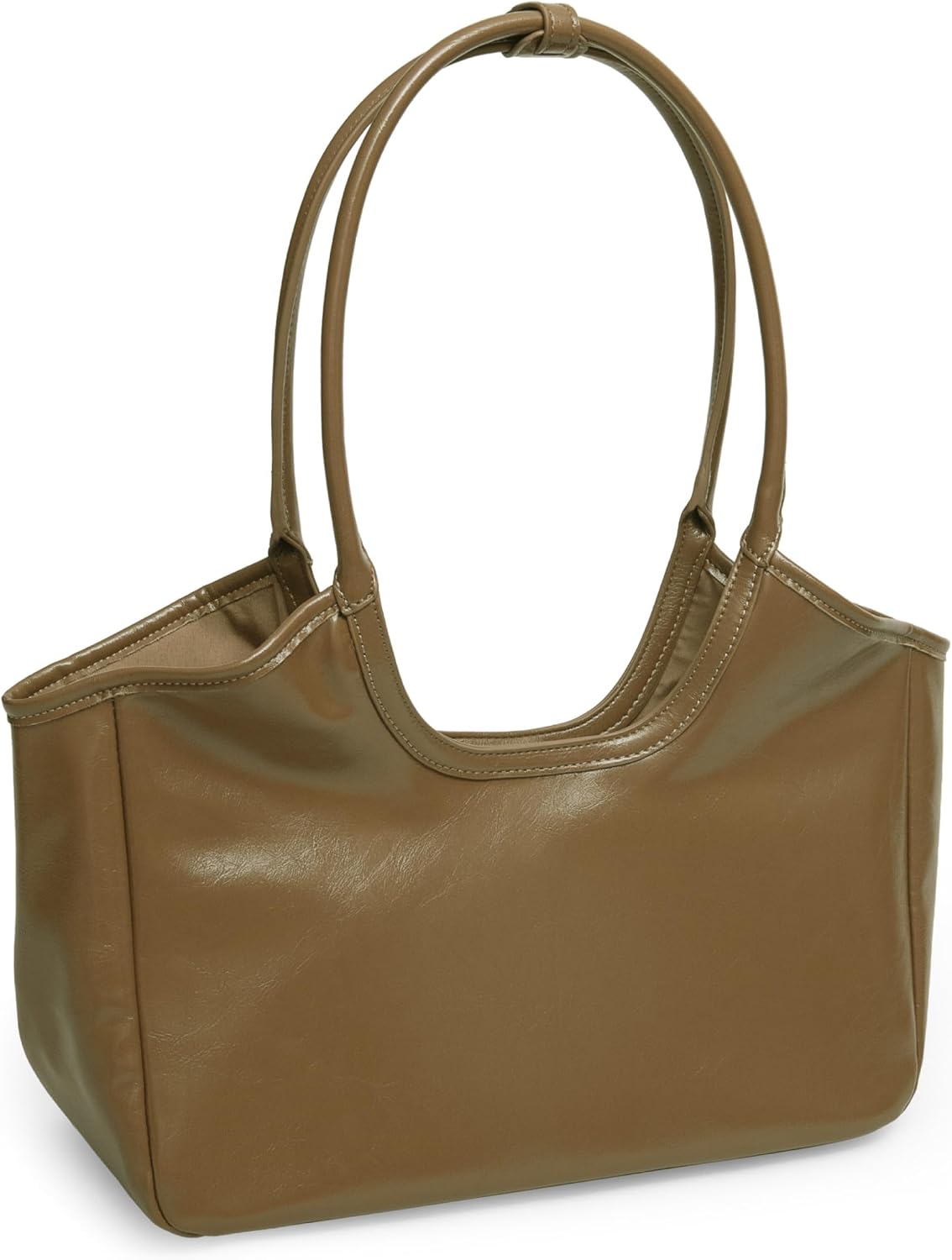 iiimmu Tote Bag for Women Faux Leather Large Handbags Work Shoulder Bags Purse Satchel No Zipper
