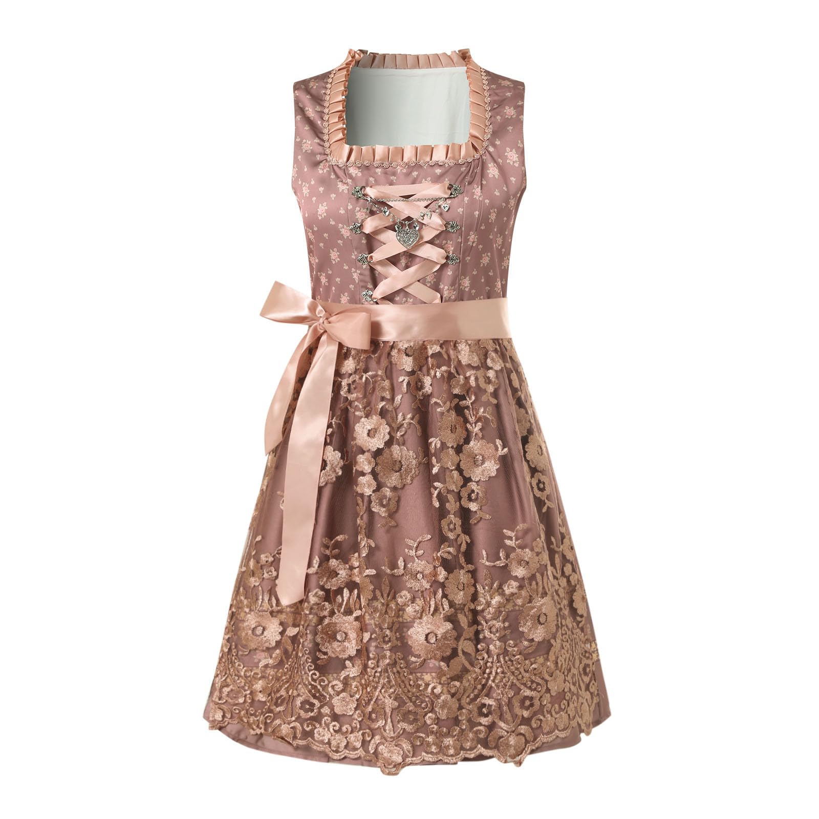 Dirndl Donna Midi Abito Tradizionale Donna Lungo,Vestito Oktoberfest Costume Tradizionale, Costume Da Oktoberfest, Dirndl Con Grembiule, Germandress Gonna Set,Per Carnevale E Festa Della Birra