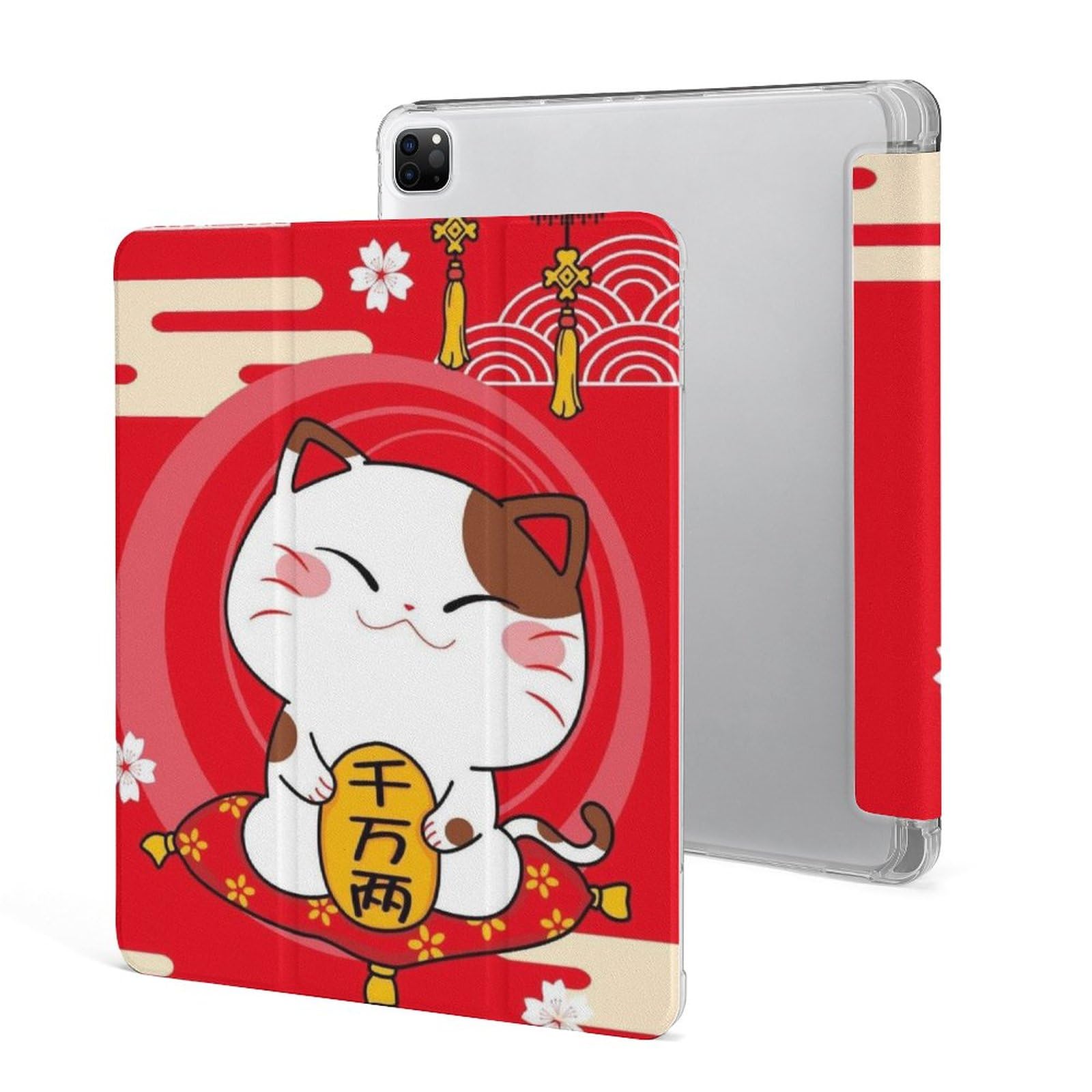 Apple iPad Pro 12.9 第2世代動作良好・ケース付　招き猫 Amazon.co.jp: IPAD Pro 12.9 ケース かわいい 招き猫 桜 開運 IPAD