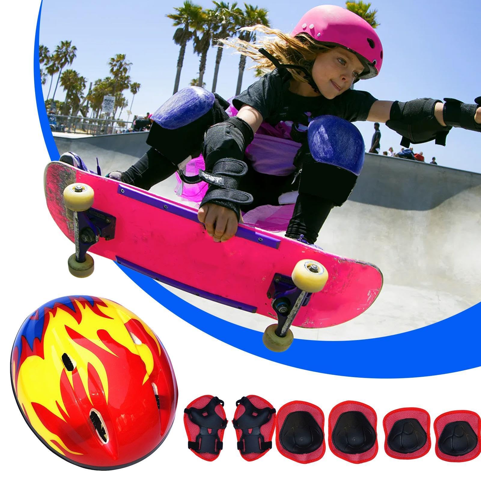 Casco per bambini con ginocchiere e gomitiere Set di protezioni Set di caschi per skateboard e scooter resistenti agli urti acquista in modo economico - spedizione gratuita, recensioni reali con foto