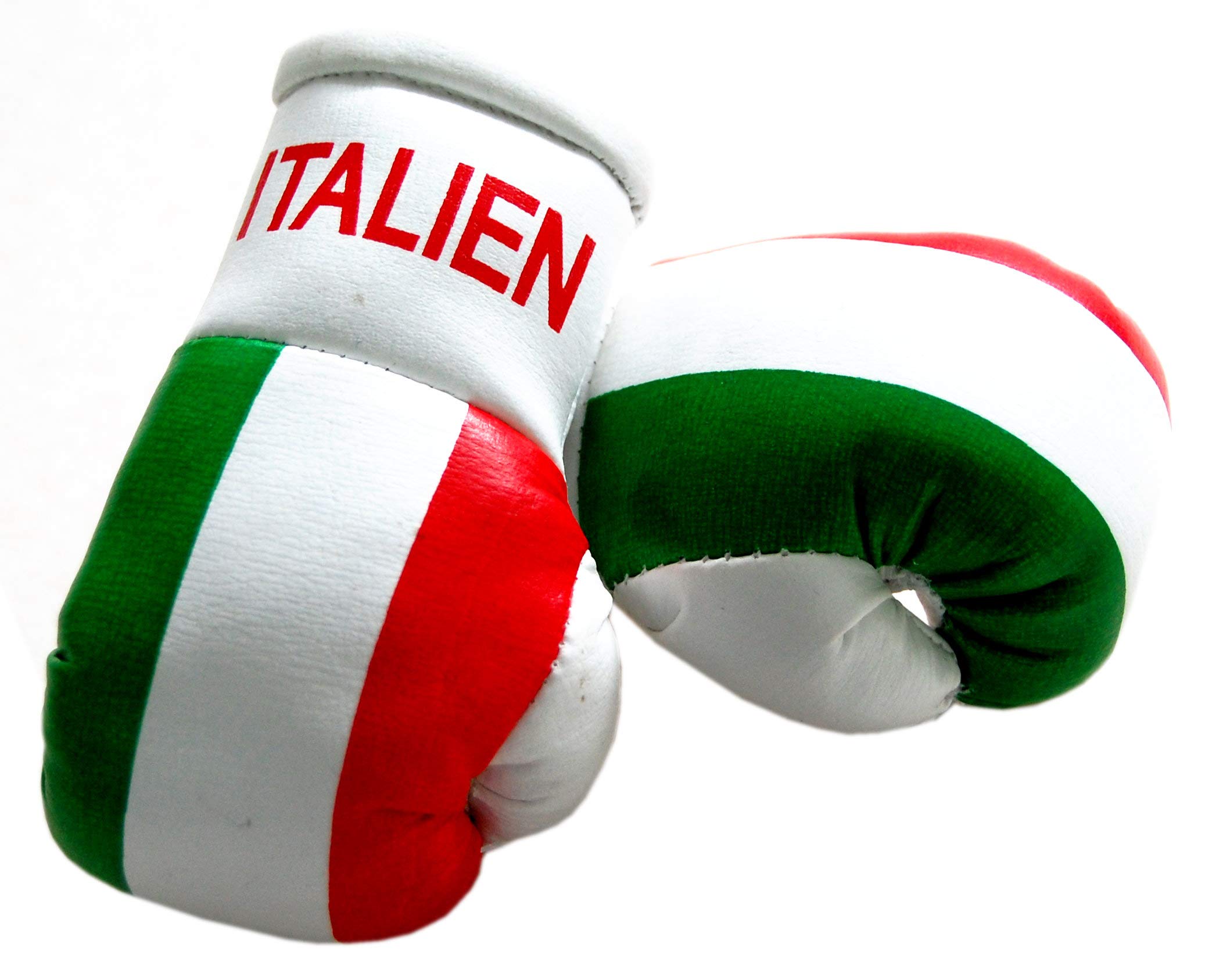 Pair of Mini Italy Boxing Gloves for Car Interior Mirror