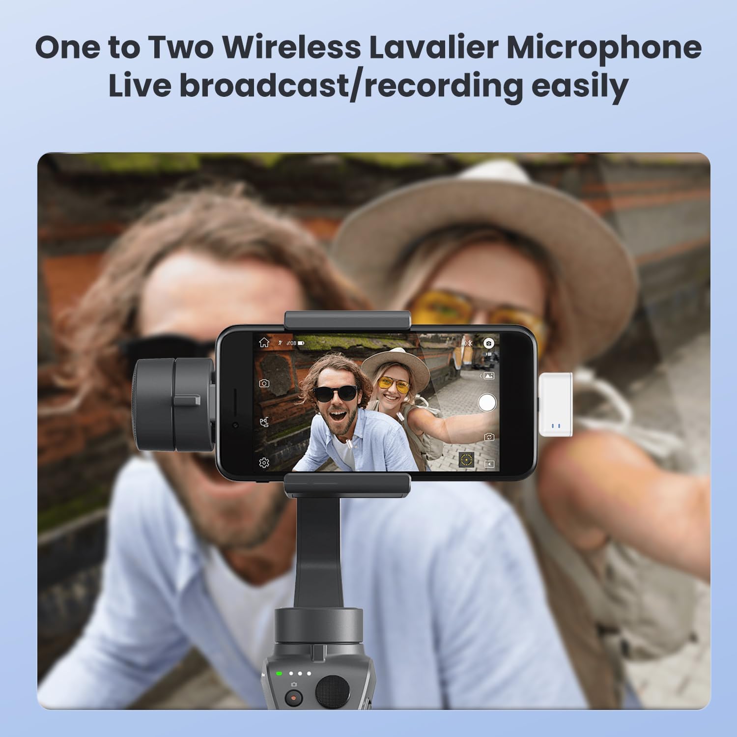 Wireless Lavalier Microphone with Charging Case, Mini Lapel Microphones for Camera PC Laptop iPhone Android, USB Clip Microphone Wireless Recorder - Cordless Recording Mic for Interview Video Vlog