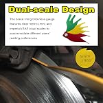 8PCS Outil de mesure de la plaque de frein, Outil de mesures de la boule avec échelles SAE/Métrique & Code couleur pour les plaquettes de freins rapides vérification de l'usure, portable des barres de frein jauge pour voiture,SUV,Camion