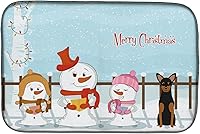 Vista 69 de Caroline's Treasures BB2508DDM - Tapete de secado de platos de perro de montaña bernés con regalos de Navidad entre amigos, tapete absorbente