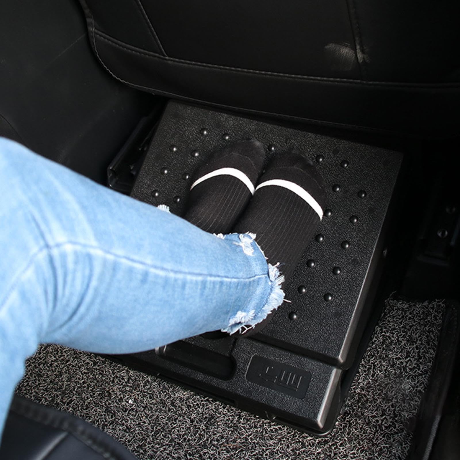 Multifunktionale Fußstütze für Auto und Zuhause, verstellbar, weiches Polster und Massageperlen zur Stresslinderung im Auto, universell verstellbar