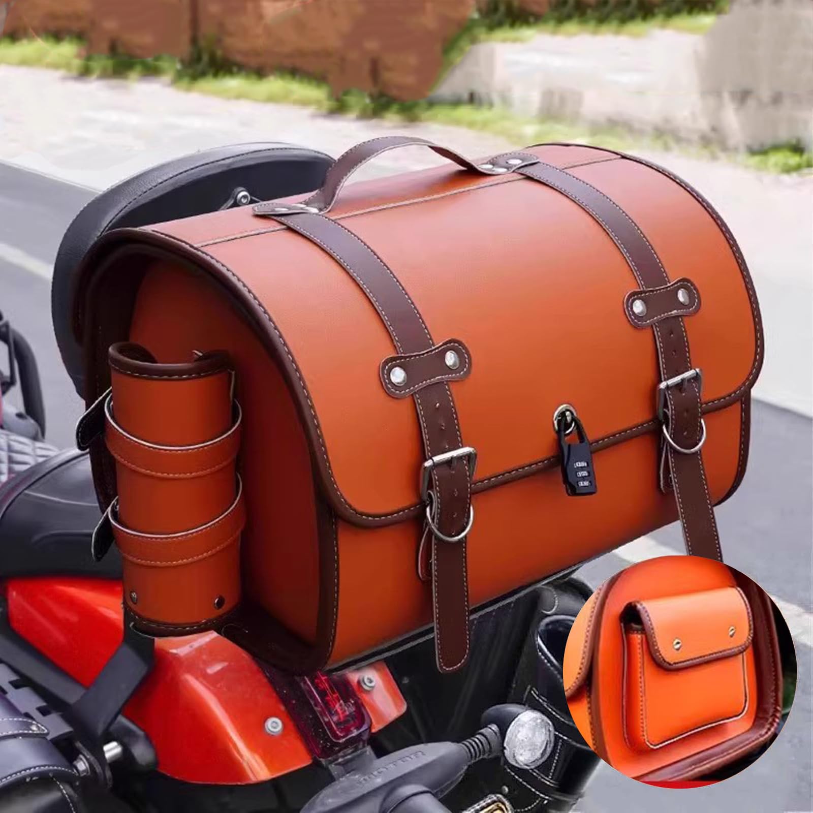 Bagages Étanches pour Motos Sportcity Rangement Coffre Cuir Sac à Outils