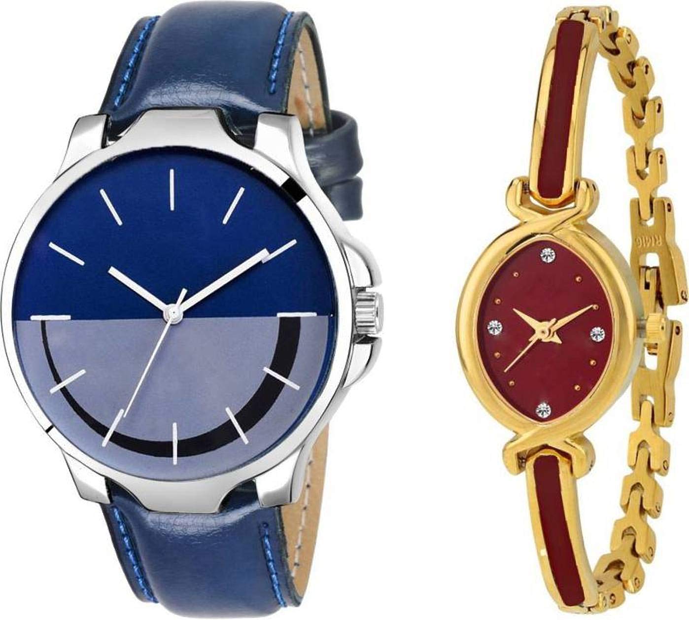 Maa creation New Maroon Bangle and Full Blue dial for Men & Women(Couple) (B07MJGFQBJ) Amazon Price History, Amazon Price Tracker