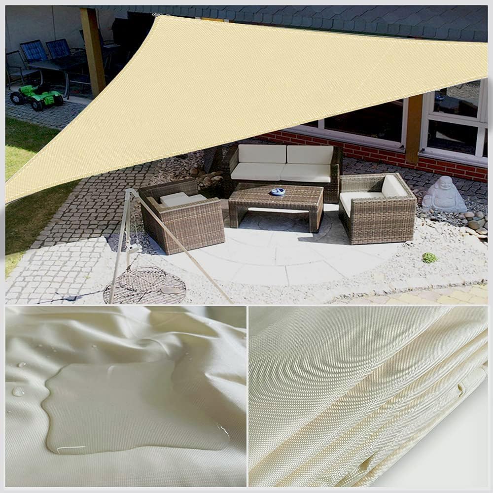 Tessuto Hdpe 260 G/m² Tenda Da Sole A Vela Rettangolare ColourTree, 8' X 12', Bianca, In Tenda Per Patio Piscina