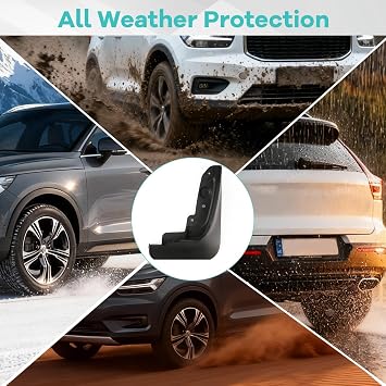 4 Pcs Mudflaps Mudguard Compatible with Volvo XC40 models 2019-2025, Splash Proof Fenders Protect Wheel Auto accessories, Accessories Splash Guard Front Rear Mudguard with Fixing Screws,Black